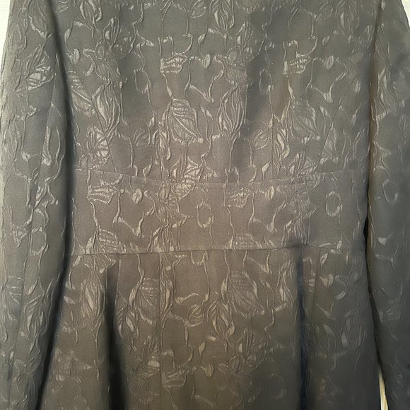 AnneKlein two-piece black skirt suit, intricately patterned within, Sz6, NWT - Picture 6 of 8